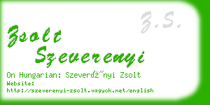 zsolt szeverenyi business card